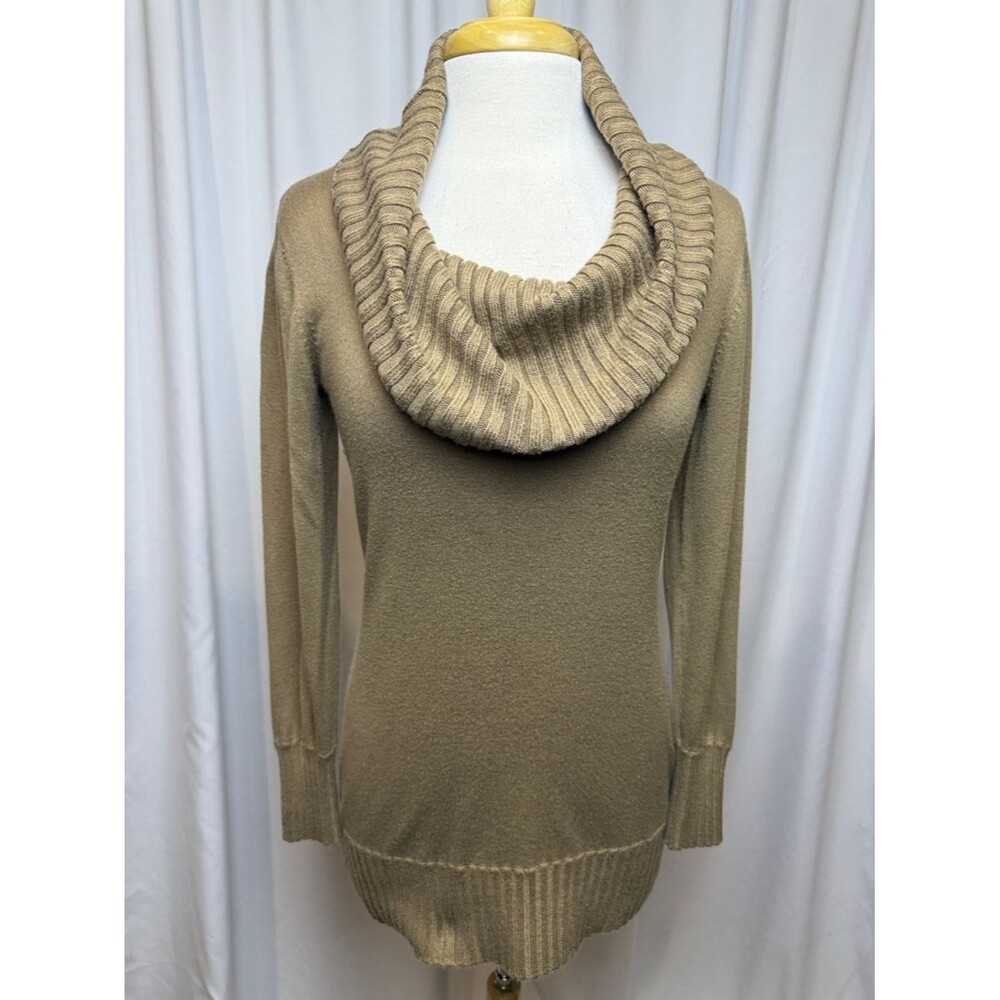 The Limited Taupe Brown Cowl Neck Tunic Sweater, Small